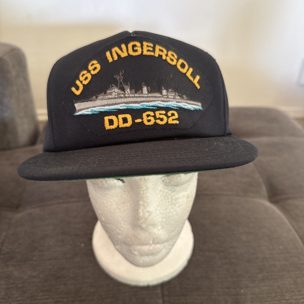 USS Ingersoll DD-652 Adjustable Baseball Cap Hat Veteran Owned‎ & Used